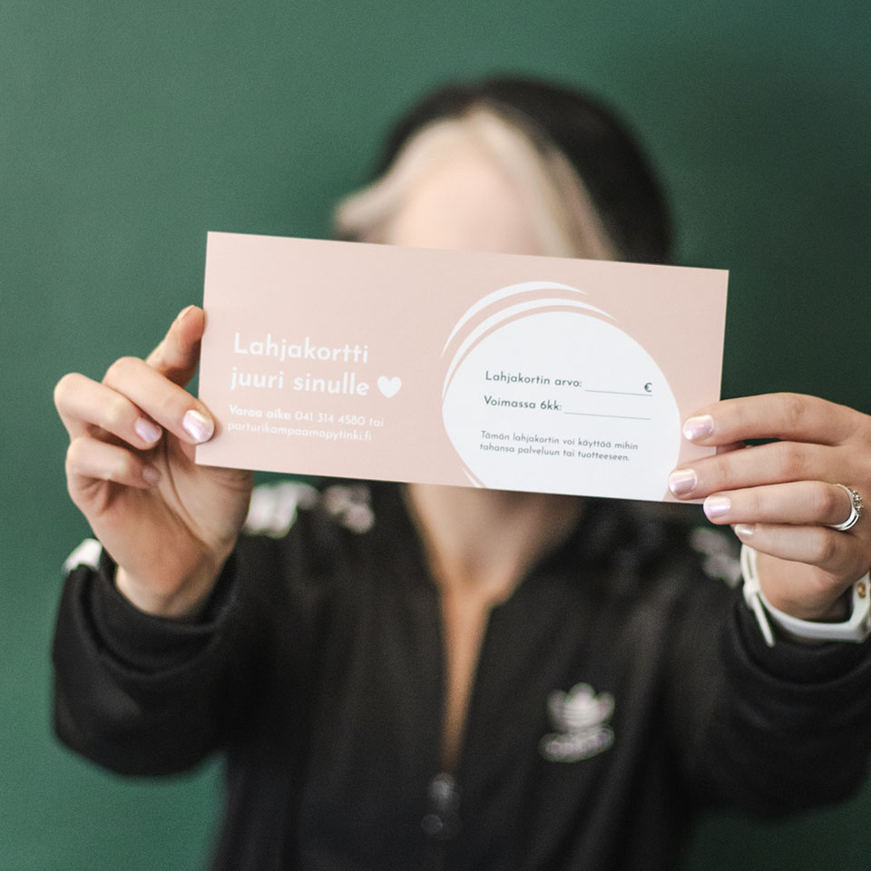 Parturi kampaamo pytinki lahjakortti